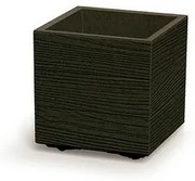 Doniczka MADERA SQUARE ECO WOOD 28,8 cm, ciemnobrązowy, S