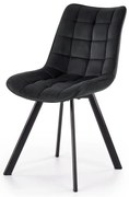 Krzesło tapicerowane K332 VELVET czarne HALMAR