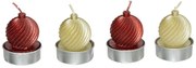 Świeczki tealight w kształcie bombek, 4 sztuki