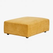 Prostokątny Puf 105x85 Cm Bruna Musztardowa Szenila - Sklum