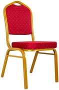 Czerwono-złote krzesło bankietowe F9-R45