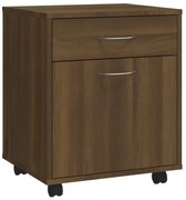 Klasyczny kontenerek biurowy na kółkach brązowy dąb B7-L41