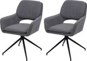Krzesło do jadalni MCW-N74 (zestaw 2 sztuk),  szary