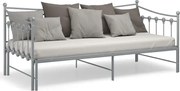 Szare rozkładane łóżko metalowe 90x200 cm H1-N77
