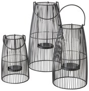 Zestaw metalowych lampionów CINTA, 25 - 40 cm