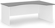 Ergonomiczne biurko PRIMO WHITE, 180x120 cm, prawe, biały/grafit
