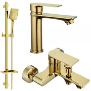 Mexen Royo DQ62 zestaw wannowy, złoty - 72203DQ62-50