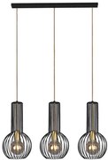 Czarno-złota loftowa lampa wisząca nad stół - 3X S135 L0-F74