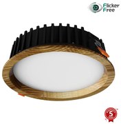 APLED - LED Oświetlenie RONDO WOODLINE LED/12W/230V 4000K śr. 20 cm popiół solidne drewno