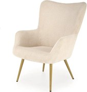 Fotel tapicerowany AMARO kremowy HALMAR