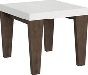 Stół rozkładany 90x90/246 cm Spimbo Mix Blat z białego jesionu - Nogi z orzecha włoskiego