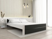 Łóżko IKAROS DOUBLE 120 x 200 cm, antracyt/biały Stelaż: Bez stelaża, Materac: Bez materaca