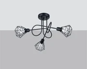 Żyrandol ARTEMIS 3S czarny SOLLUX  LIGHTING
