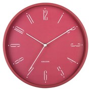 Karlsson 5988RD designerski zegar ścienny w kolorze ciemnoróżowym, średnica 30 cm