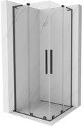 Mexen Velar L Duo kabina prysznicowa rozsuwana 90 x 90 cm, transparent, gun gray szczotkowany - 871-090-090-02-03-66