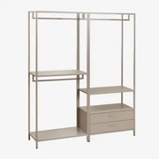 Janine 2-częściowa Szafa Modułowa Otwarta Z Szufladami Moka Brown - Sklum