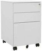 Jasnoszary kontenerek na klucz z kółkami S6-K55