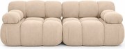Sofa modułowa dwuosobowa, tkanina welurowa Salvador, Beżowy, Selia