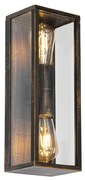 Zewnetrzna Kinkiet / Lampa scienna vintage antyczne złoto 38 cm 2-punktowe IP44 - CharloisPrzemysłowy Oswietlenie zewnetrzne