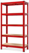 Regał o dużej nośności HEAVY, max. 875kg, 180×90×40cm, czerwony Monzana