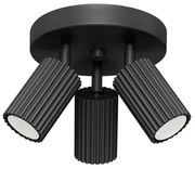 Czarny nowoczesny plafon karbowany A3-F98