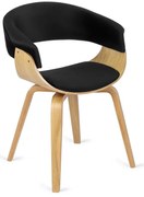 Nowoczesne krzesło industrialne czarny + dąb złoty R9-T62