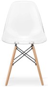 Krzesło OSAKA przezroczyste / nogi naturalne x 1