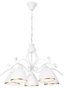 Żyrandol na łańcuchu RETRO II 5xE27/60W/230V biały