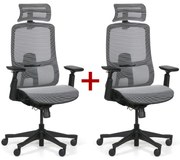 Krzesło biurowe MIA 1+1 GRATIS, szare