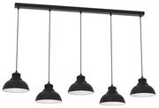 Żyrandol na lince SVEN 5xE27/15W/230V czarny