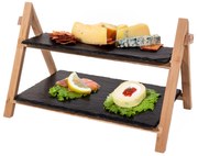 Patera bambusowa do serwowania, łupek kamienny, Kesper