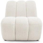 Biały fotel z materiału bouclé Janissaire – Bobochic Paris