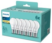 SET 6x LED Żarówka Philips E27/8W/230V 2700K