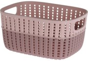 Koszyk plastikowy Duo, różowy, 23,5 x 17,5 x 11,5 cm