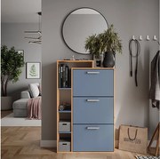 Wywrotka do butów goldkraft dąb/niebieski 80x24.2x128.3 orlando