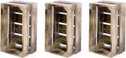Drewniane skrzynki - zestaw 3 sztuk VINTAGE DIVERO kolor brązowy - 51 x 36 x 23