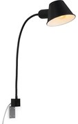 Briloner 2079-015 - Elastyczna lampa naścienna 1xE27/10W/230V czarny