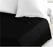 Pościel Płaska 100% Bawełna Czarna 180x290 cm - Certyfikat OEKO-TEX