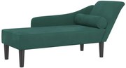 Ciemnozielony tapicerowany szezlong na nóżkach B3-B27