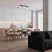 Lampa sufitowa SFERA BLACK/CHROME 3xE14 na listwie