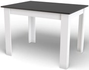 Prostokątny stół kuchenny 120x 80 cm czarny + biały A2-W96