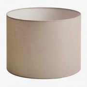 Arlina Abażur Do Lampy Z Tkaniny Jasnoszary Taupe & Ø40 Cm - ↑30 Cm - Sklum