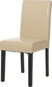 Krzesło do jadalni Littau,  kremowy, ciemne nogi
