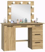 Nowoczesna toaletka z lustrem dąb craft M5-Z71