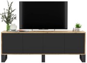 Szafka rtv dąb wotan + czarny C7-B77