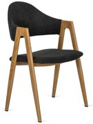 Czarne nowoczesne krzesło do stołu - Sigo