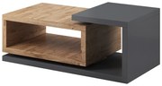 Stolik kawowy BOTA 120x60 antracyt/dąb ribbec HELVETIA