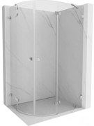 Mexen Lunar kabina prysznicowa półokrągła uchylna prawa 80 x 70 cm, transparent, chrom - 833-080P-070L-01-00