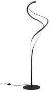 Czarna lampa stojąca LED z metalowym kloszem (wys. 160 cm) Nala – Trio Select
