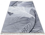 Szary postokątny dywan we wzory M2-B69